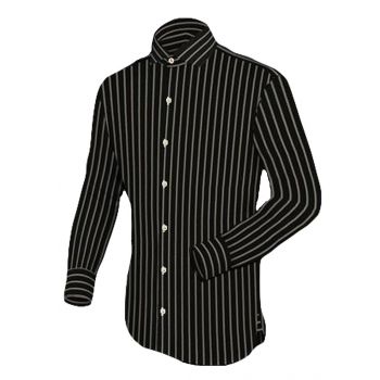 Apparel Black Silver Stripes Basic Casual Shirt Code Black Silver Ea